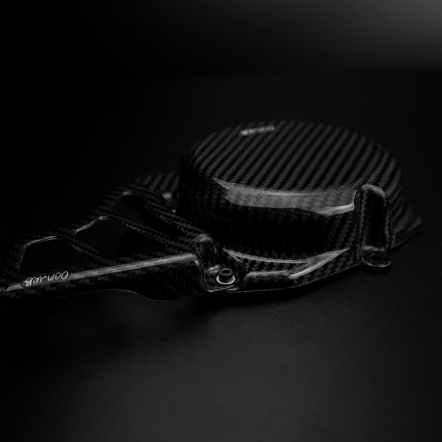 Carbon Fiber Flywheel and Oilpump Cover YAMAHA DT50LC