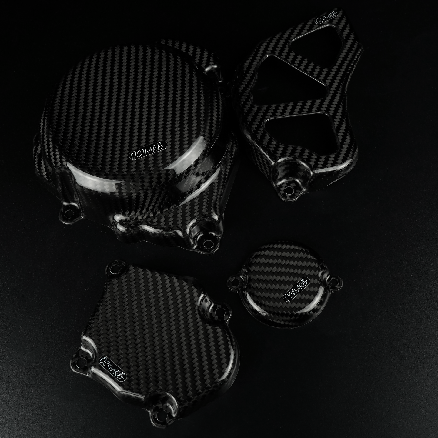 Carbon Fiber Flywheel Cover and Pinion Guard YAMAHA DTR DTRE DTX 125