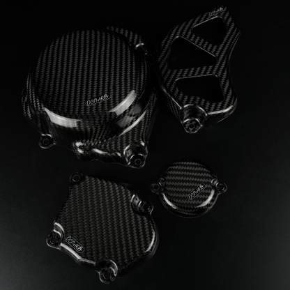 Carbon Fiber Flywheel Cover and Pinion Guard YAMAHA DTR DTRE DTX 125