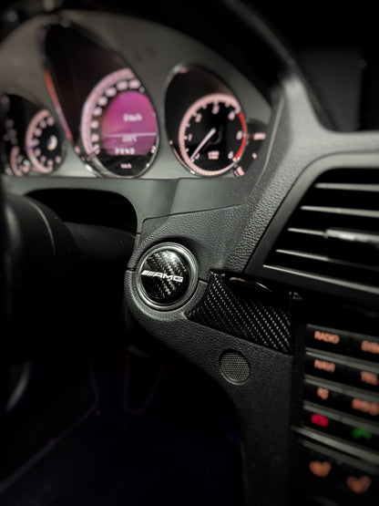 100% Carbon Fiber Sart And Stop Button One Key Mercedes Benz