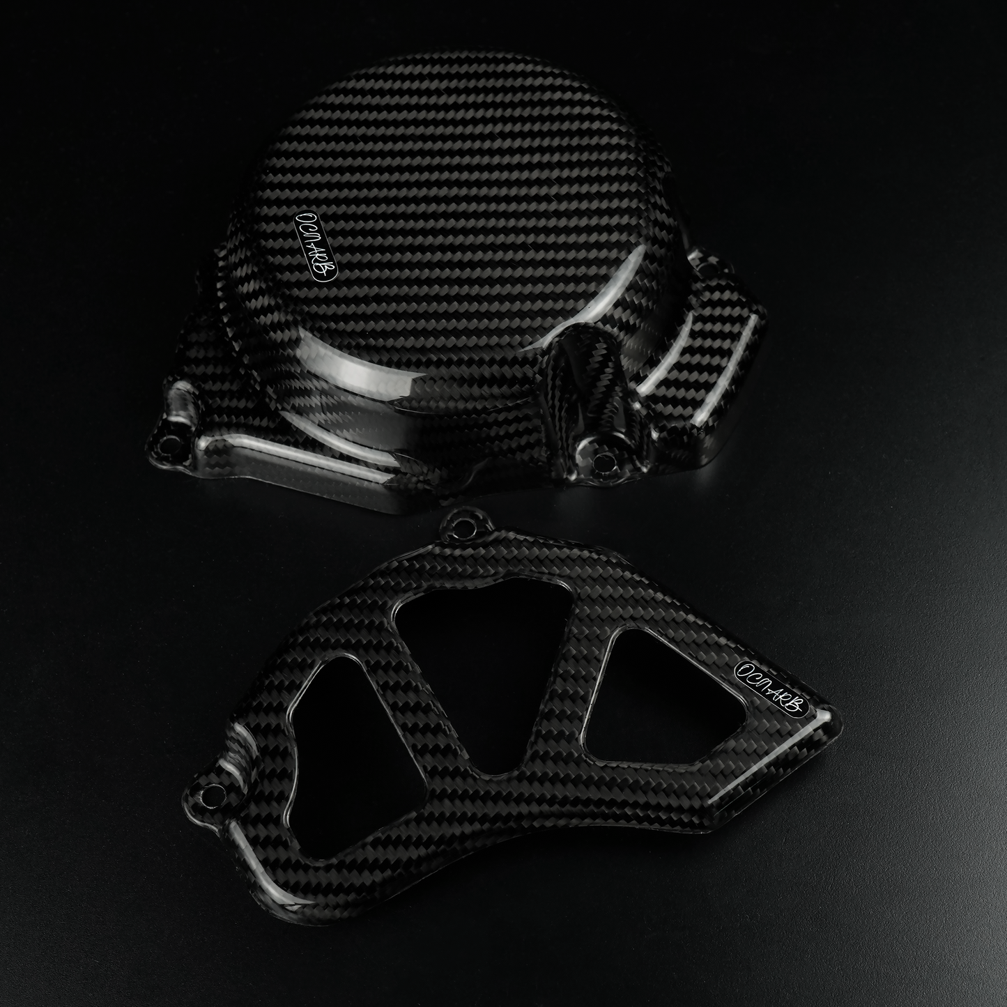 Carbon Fiber Flywheel Cover and Pinion Guard YAMAHA DTR DTRE DTX 125