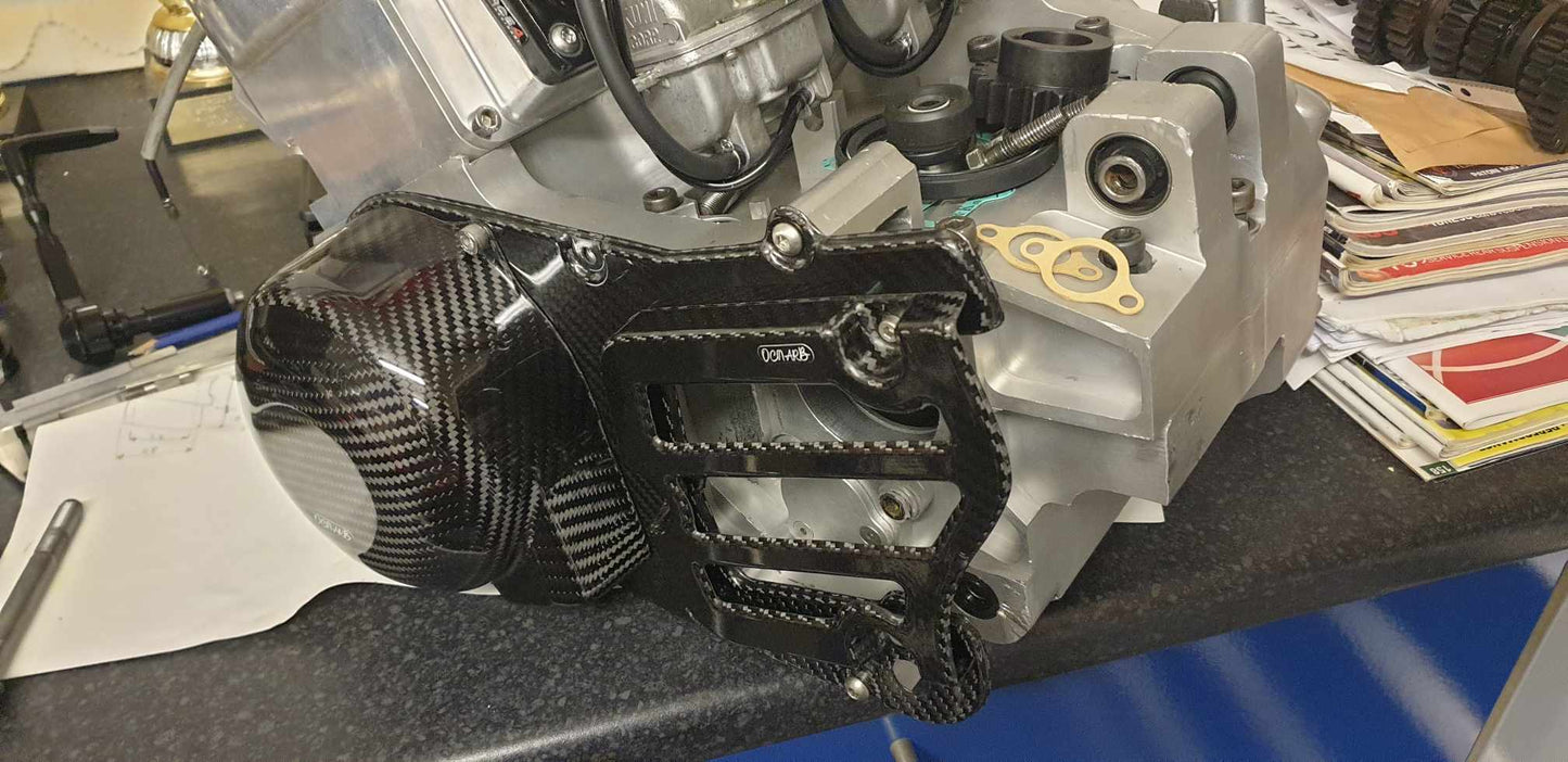 Couvercle de volant moteur en fibre de carbone, couvercle de pompe à eau et couvercle d'embrayage Banshee et RD 350