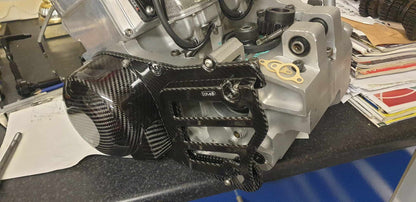 Couvercle de volant moteur en fibre de carbone, couvercle de pompe à eau et couvercle d'embrayage Banshee et RD 350