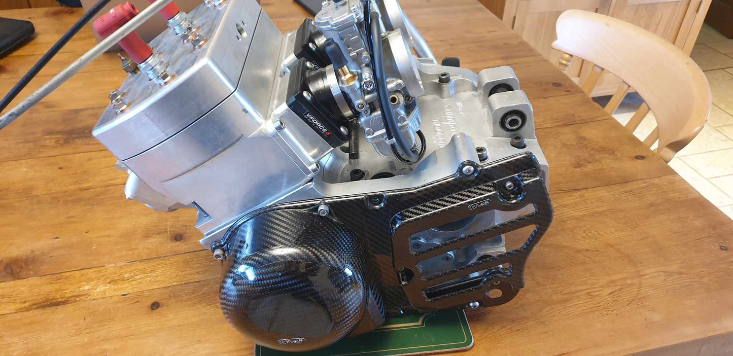 Couvercle de volant moteur en fibre de carbone, couvercle de pompe à eau et couvercle d'embrayage Banshee et RD 350