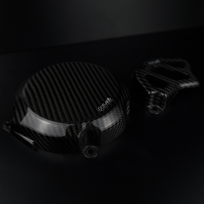 Cubierta del volante y protector del piñón de fibra de carbono HONDA CR250 1986-2001