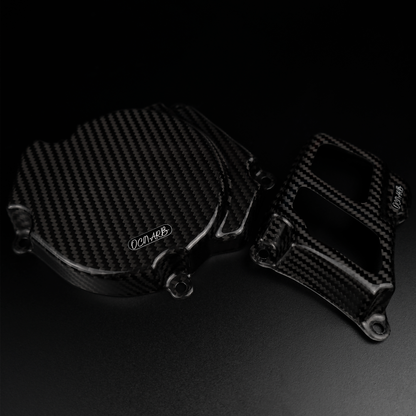 Carbon Fiber Flywheel Cover and Pinion Guard YAMAHA YZ250 1999-2025