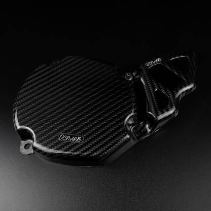 Carbon Fiber Flywheel Cover and Pinion Guard YAMAHA YZ65 YZ80 YZ85
